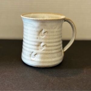 Hand Crafted Studio Art Pottery Mug with Critter Pig Inside Rustic Signed